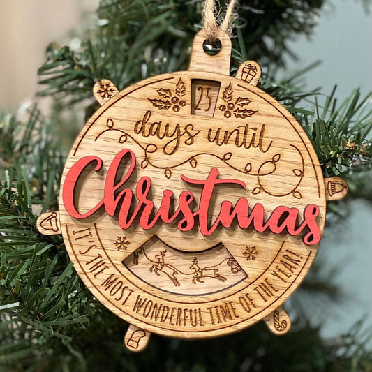 DAYS UNTIL CHRISTMAS ORNAMENT